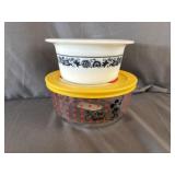 Pyrex Old Town Blue Butter Dish & Pyrex Disney