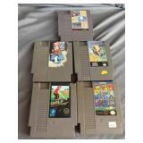 (5) Nintendo NES Game Cartridges The Simpsons
