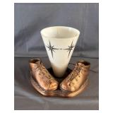 Brass Baby Shoe Lamp -Works