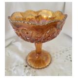 Imperial Glass Marigold Carnival Footed Compote