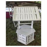 White Wood Wishing Well Card Holder