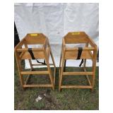 (2) Wood High Chairs