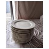 Tuxton brand 9 in white ceramic heavy duty dinner
