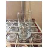 136 Water Glasses w/ dishwasher glass racks &