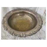 Large silver plate serving dish