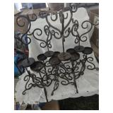 (12)Antique Bronze Cast Iron Candle Bases: 6 12"