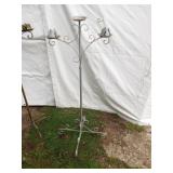 Silver and gold standing triple candle ,candle