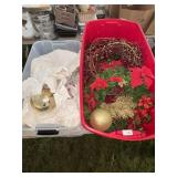 (2) Totes of Christmas Decorations