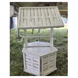 White Wood Wishing Well Card Holder