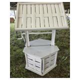 White Wood Wishing Well Card Holder