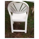 44 White Wedding Style Folding Chairs And Storage