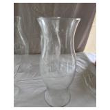 (6) 14.5" Open End Hurricane Glass Shades