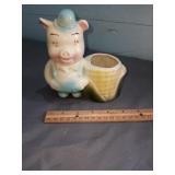 Vtg Shawnee pig planter