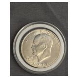 1971 Eisenhower Dollar Coin, 40% Silver,