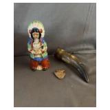Horn, Native Chief & Projectile