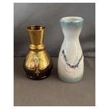 Gold Murano Guilded Vase & Dragon Ware Vase