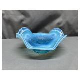 Blue Opalescent Argonaut Shell Dish