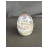 ï¿½08 Joe Rice Pink/Blue/Green Swirl Paperweight