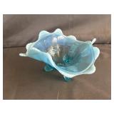 Northwood Glass Company Footed Opalescent Bowl