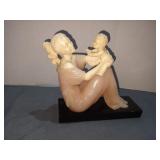 Italian sculpture  Bianchi mother and child