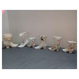 Six glass boots