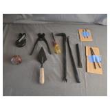 Vintage Hand Tools: 3/8 Grab Hook, Chisels, Pry