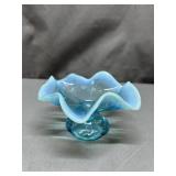 Blue Opalescent Dish