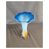 Murano-style Jack-in-the-Pulpit Glass Vase