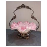 Victorian brides basket quad plate silver made in