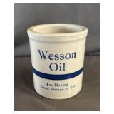 Wesson Oil Stoneware Crock
