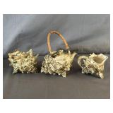 1950s Japanese Majolica-style Sugar & Creamer Set