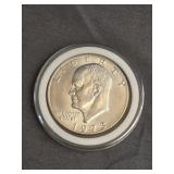 1973 Eisenhower Dollar Coin, 40% Silver,