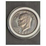 1977 Eisenhower Dollar Coin, 40% Silver,