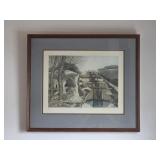Five Rise Lock print, Signed Michael Chapin,