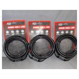 (3) Safe Point Combo Cable Locks