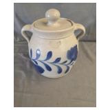 Salmon Falls Stoneware Glazed Ceramic Bean Pot,
