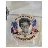 Buckwheat for President Campaign Pin, circa 1983