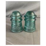 (2)Hemingray glass Insulators- 1893