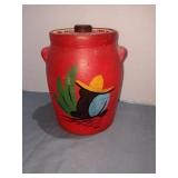 Vintage hand painted cookie jar made in USA tex