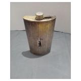 Evens nickle silver prohibition era hip flask