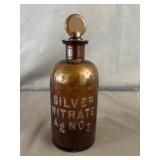Amber Silver Nitrate Ag NO3 Bottle
