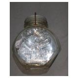 Antique embossed  jumbo peanut butter 2lb glass