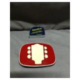 Vtg guitar belt buckle and aquatrol tape measure