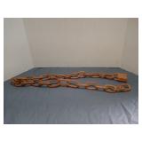 Hand made wooden chain and padlock american