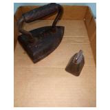 Number 6 cast iron wood stove iron and goat bell