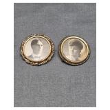 (2) Mourning Brooches
