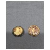 (2) Mourning Brooches