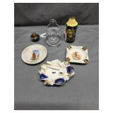 Chinese Cloisonne, Ashtrays,  Gillette Lighter