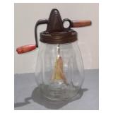 Dazey NO.4 glass jar paddle butter churn in