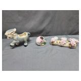 Ceramic Donkey Planter,  Elf Planter,  3 Candle